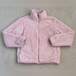 Girls’ The North Face pink fleece jacket, size M (10-12)